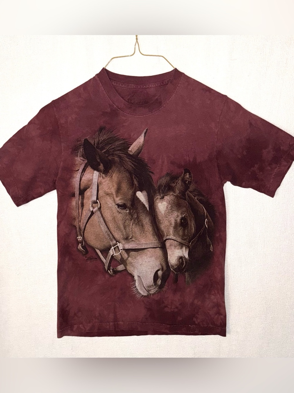 The Mountain “Two Hearts” Horses T Shirt sz Youth Lg